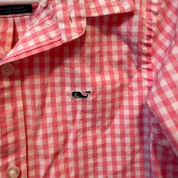 Vineyard Vines Pink Gingham Button-Up Shirt - Picture 2 of 4